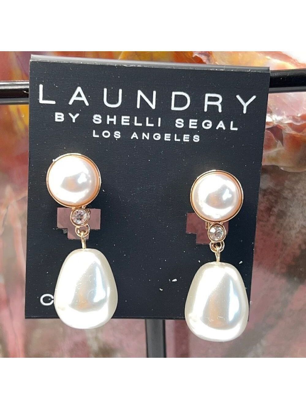 Earrings Laundry by Shelli Segal $18 ea / 3 for $30 Gold & Faux Pearl - Picture 3 of 8
